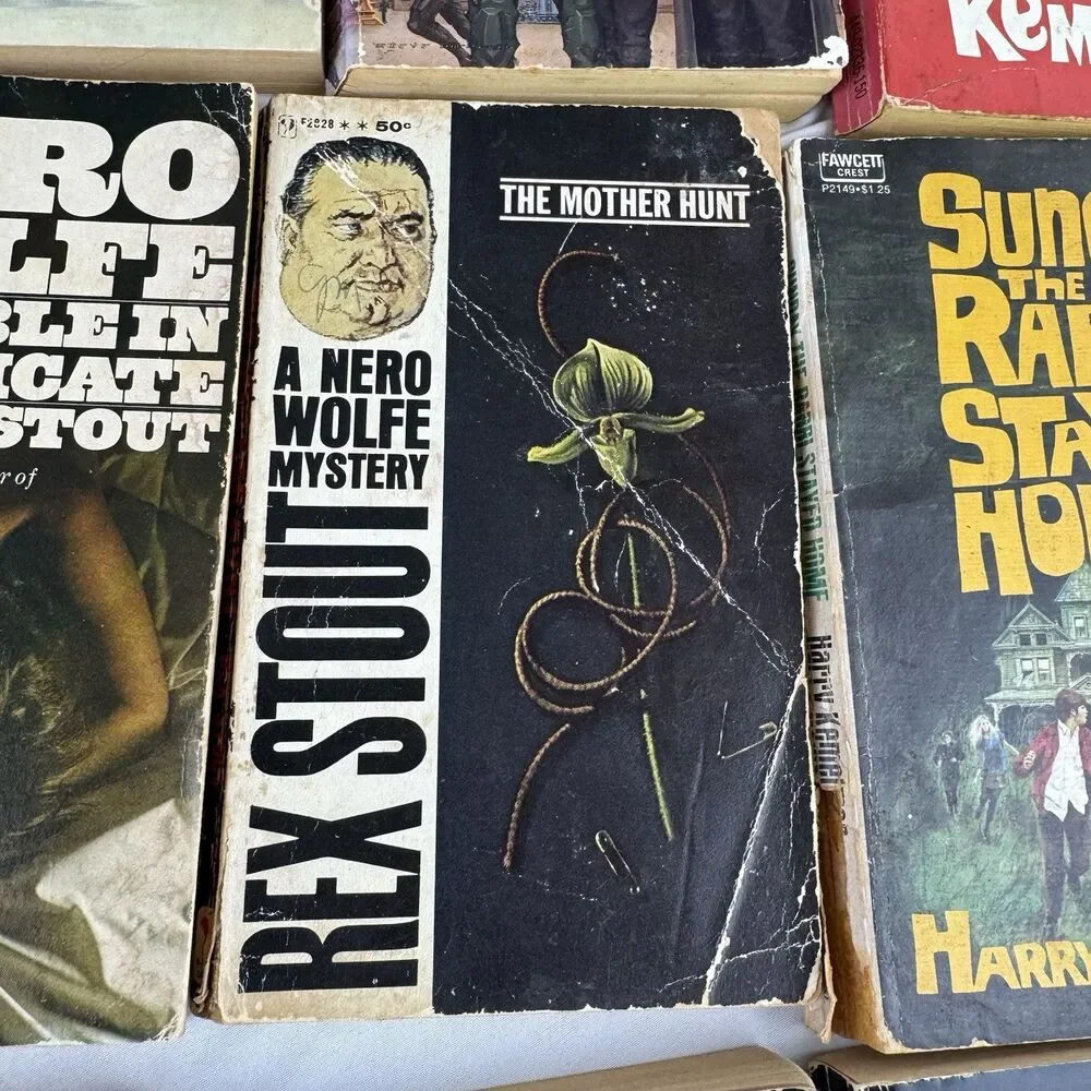Vintage Paperbacks Collection Lot Kemelman Henderson Dickson Harrison Stout Nero